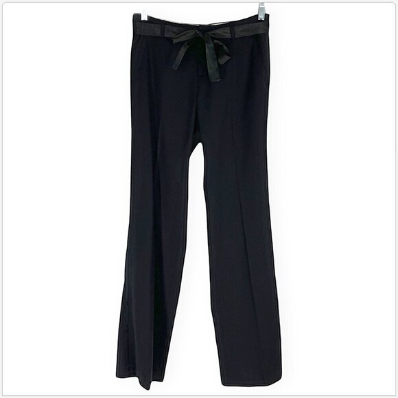 Banana Republic Monogram Catherine Black Satin Trim Tuxedo Pants NWT NEW 2 - Picture 1 of 6